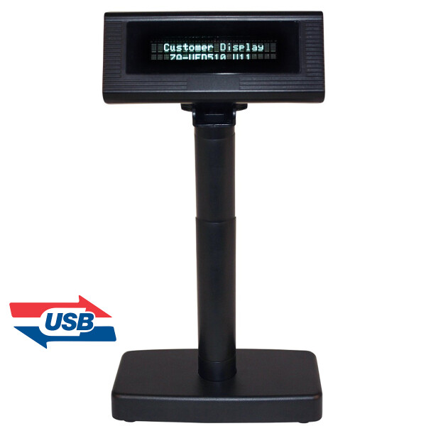 - 2 Line Customer Display-USB VFD510 VFD Kundendisplay - Kundenanzeige 2 x 20