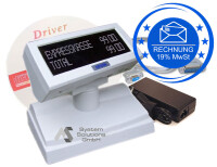 Epson DM110 Kundendisplay Kundenanzeige RS232  Weiss-Grau