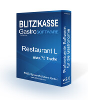 BLITZ!KASSE Gastro-Kassensystem Kellnerkasse 15 " Touch bis 75 Tische