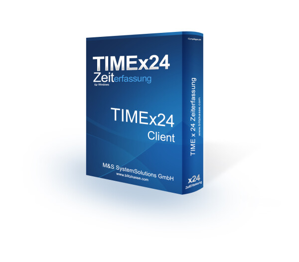 TIMEx24 - Zeiterfassungssoftware Lizenz für 1 x Client