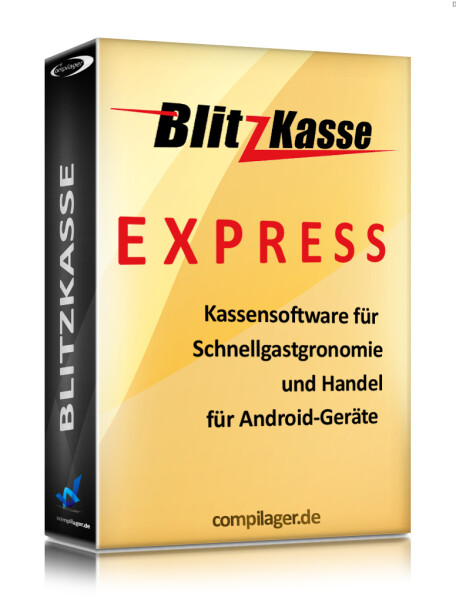 Blitz!Kasse® EXPRESS. Kassensoftware für Handel und Schnellgastronomie. Für Android. Lizenz.
